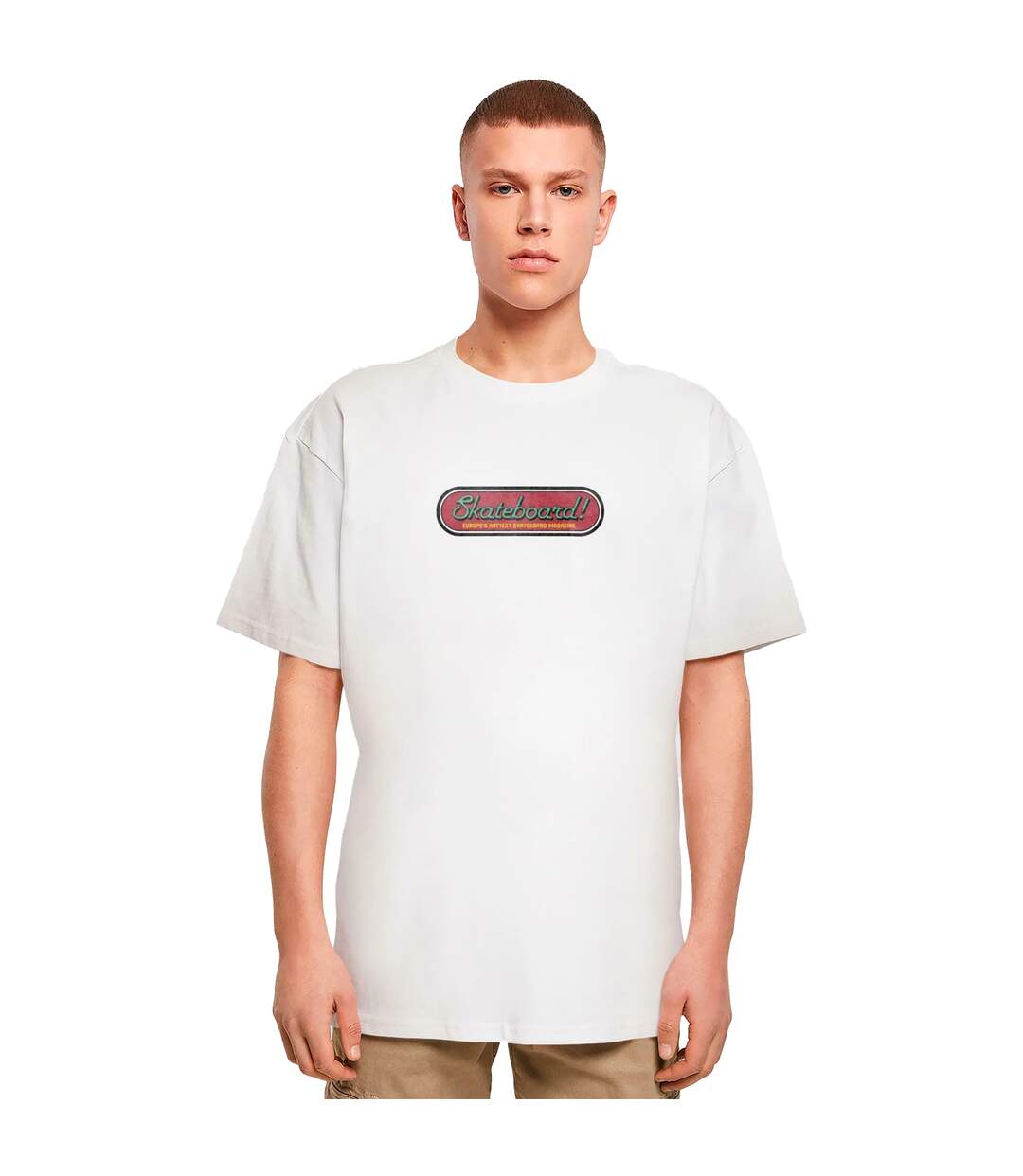 Mens The Skateboard Magazine Cover No 11 Oversized T-shirt Blanc MerchCode-1