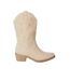 Womens/ladies kobi stitch detail cowboy boots beige Dorothy Perkins