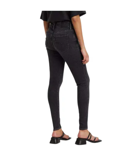 Womens/ladies High Rise Skinny Jeans Black Mustang Levis