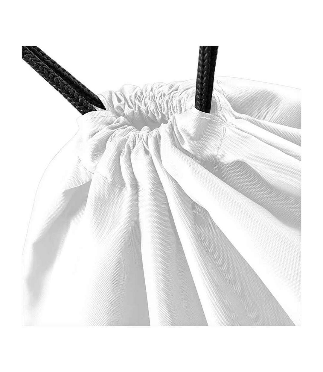 Budget Drawstring Bag One Size White Bagbase-2