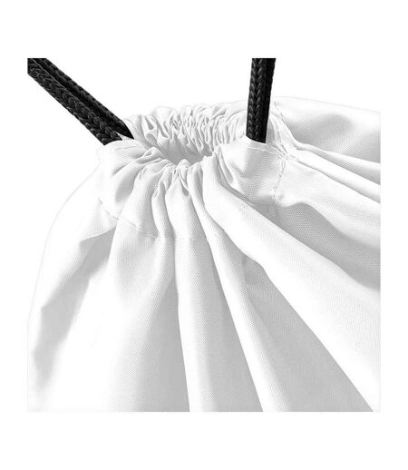 Budget Drawstring Bag One Size White Bagbase
