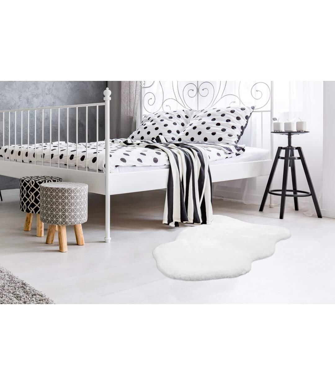 Tapis Déco Sheep 60x90cm Blanc-2