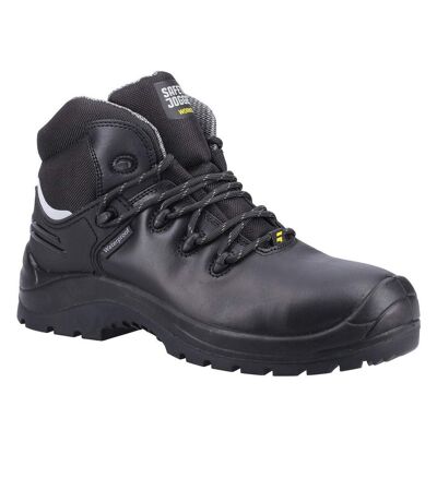 Safety Jogger Mens Waterproof Leather Safety Boots (Black) - UTFS9008