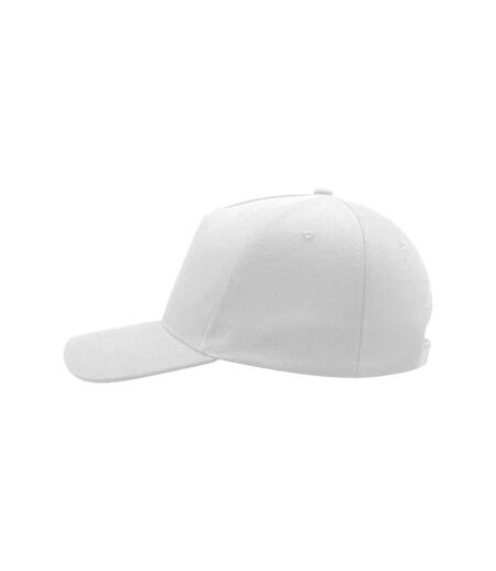 Atlantis Liberty Five Buckle Heavy Brush Cotton 5 Panel Cap (White) - UTAB191