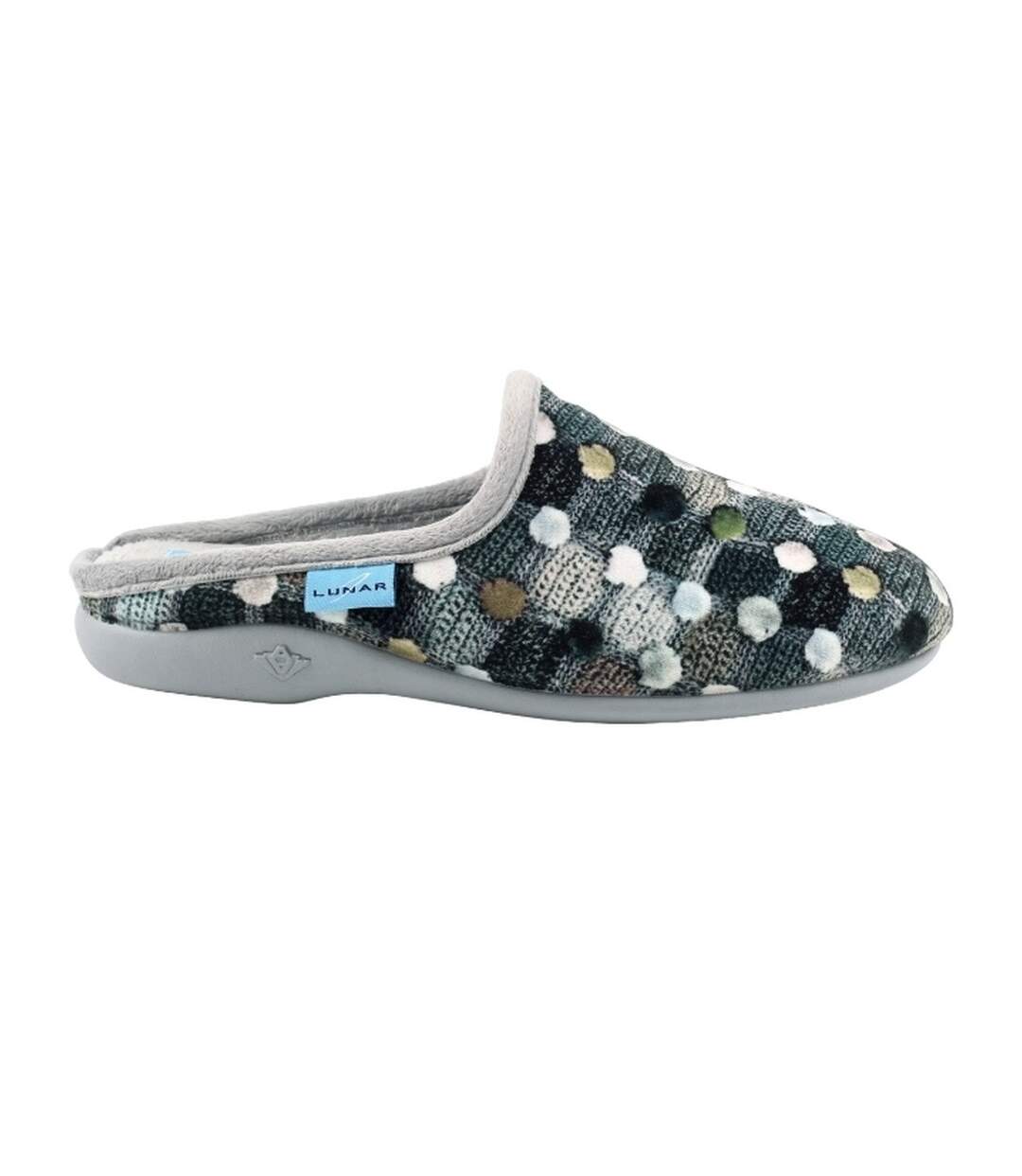 Chaussons crackle femme gris Lunar-2