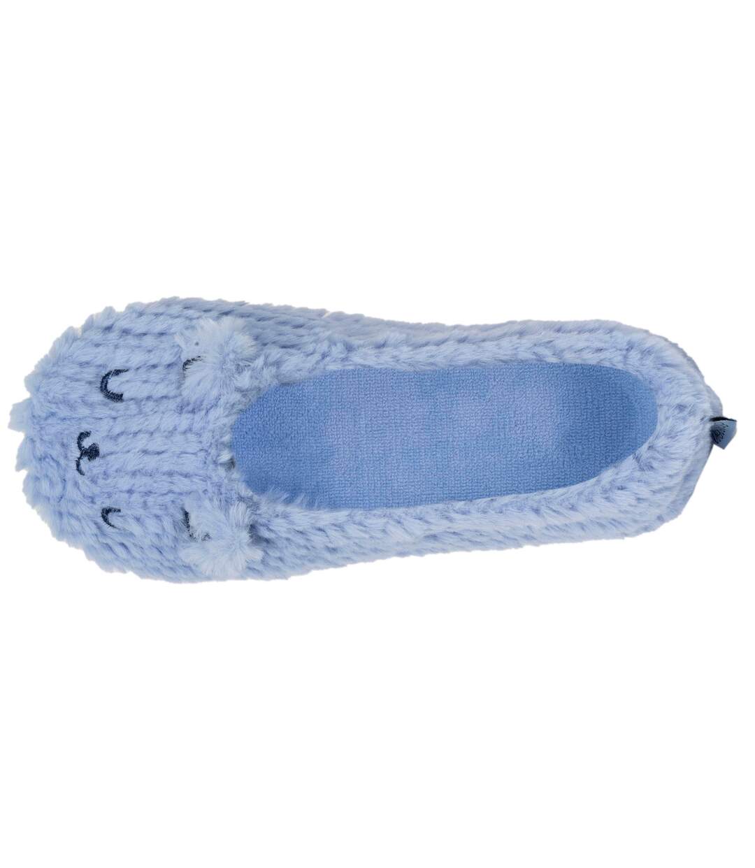 Isotoner Chaussons extra-light Ballerines femme imitation fourrure, semelle antidérapante-3