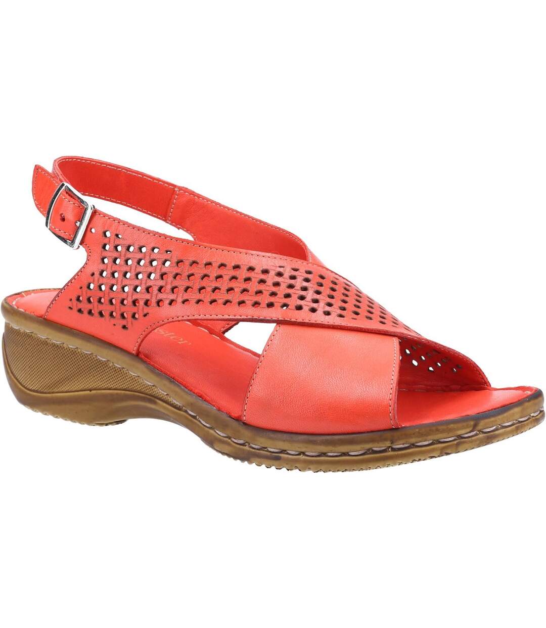 Sandales judith open toe femme rouge Fleet & Foster