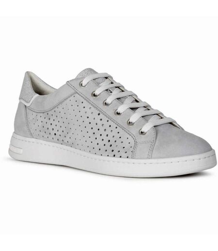Geox Womens/Ladies Jaysen Suede Sneakers (Ice Grey/White) - UTFS9090