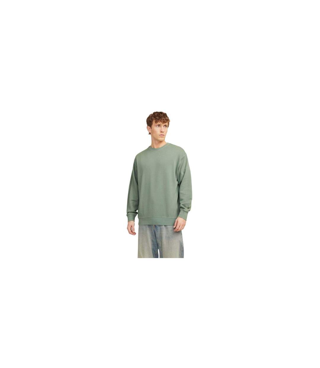 Unisex Adult Faded Drop Shoulder Sweatshirt Iceberg Green Jack And Jones-1
