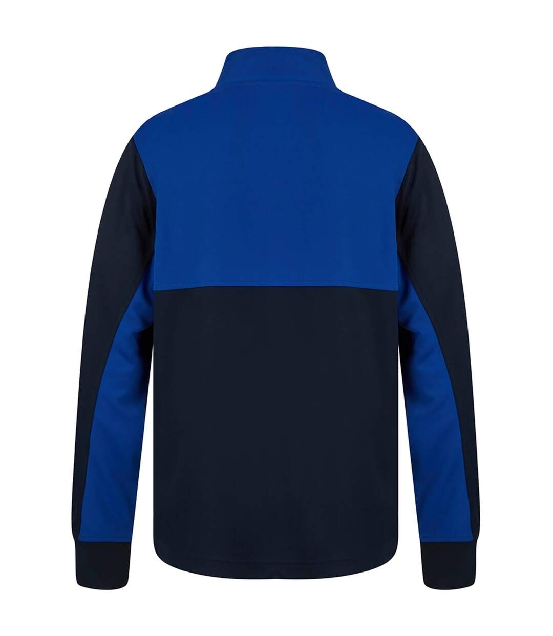 Mens Colour Block Quarter Zip Tracksuit Top Navy Royal Blue Finden & Hales-2