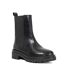 Womens/ladies Leather Chunky Sole Chelsea Boots Black Dune London-2