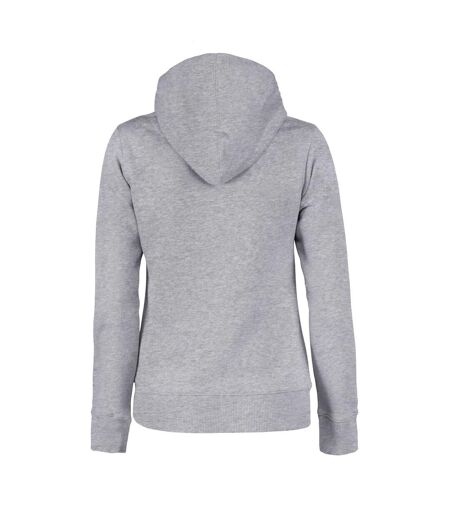 Womens/ladies Fastpitch Hoodie Grey Melange Printer