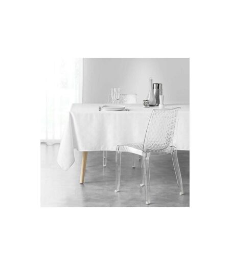 Nappe Imprimée Jacquard Étoiles 140x300cm Blanc