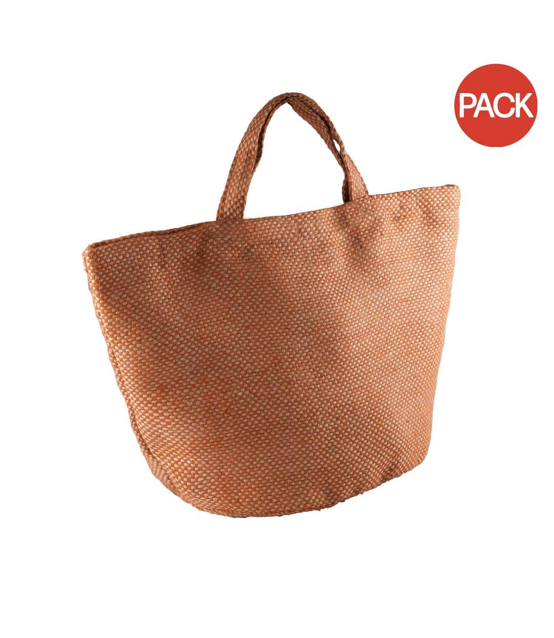 Lot de 2  Sac en jute femme taille unique naturel/safran Kimood-1