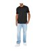 Lot De 3  T-shirts Motif/style Uni Homme Blanc Noir Bleu Marine Donnay-2