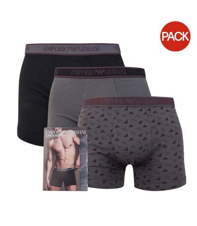 Boxers Homme Noir Gris Charbon Emporio Armani