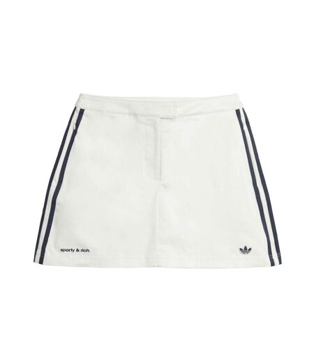 Womens/ladies Originals X Sporty & Rich 3 Stripes Skort White Adidas