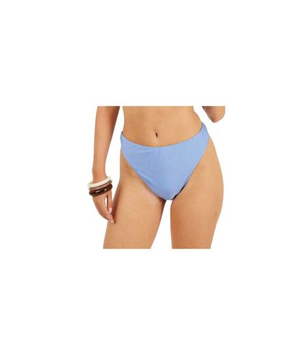 Womens/ladies High Waist Bikini Bottoms Blue Brave Soul
