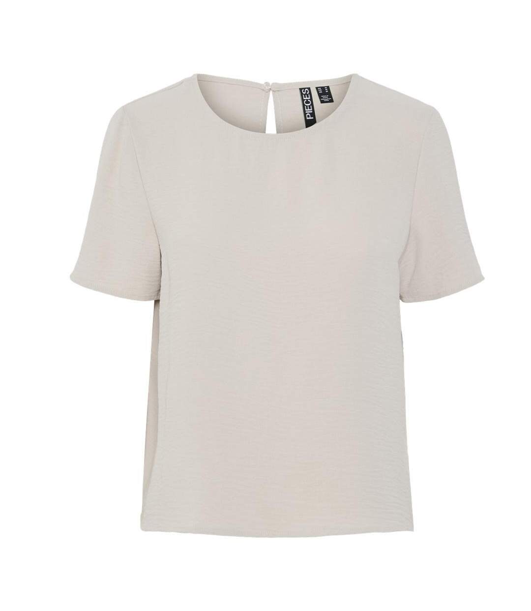 T-Shirt beige femme pieces pcanna-1
