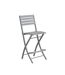 Chaise haute pliante de jardin Marius - 46 x H. 110 cm - Gris
