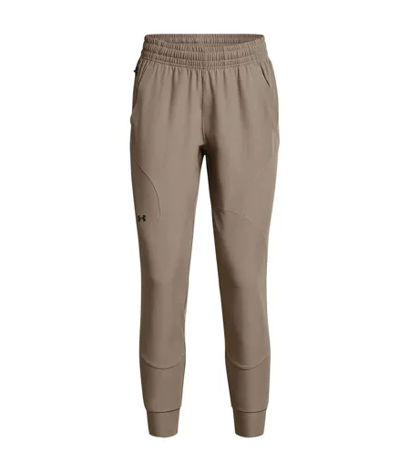 Womens/ladies Unstoppable Performance Tracksuit Bottoms Brown Under Armour