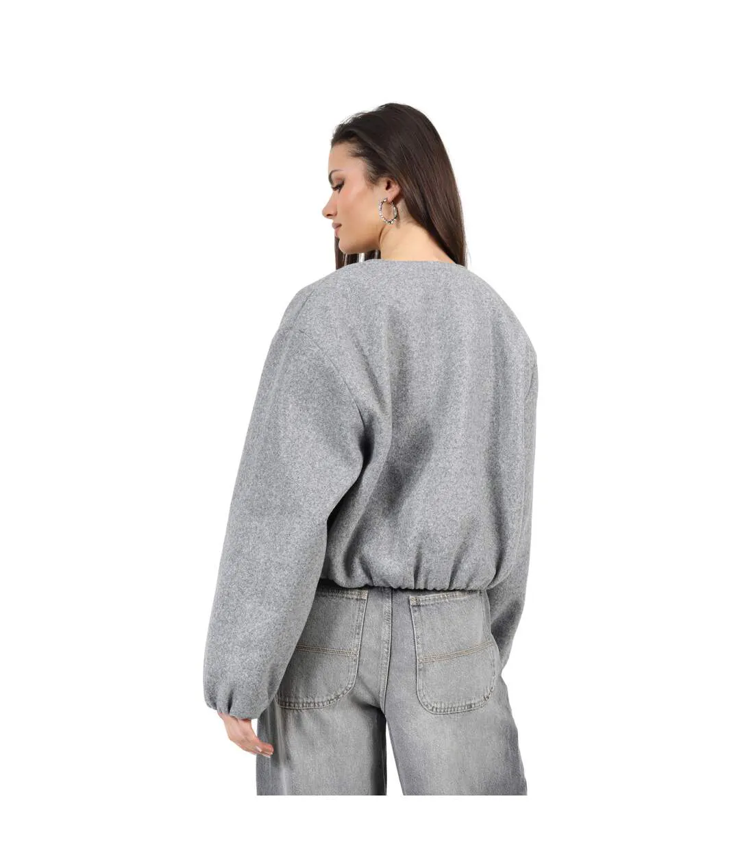 Blouson Aviateur Femme Gris Brave Soul-3