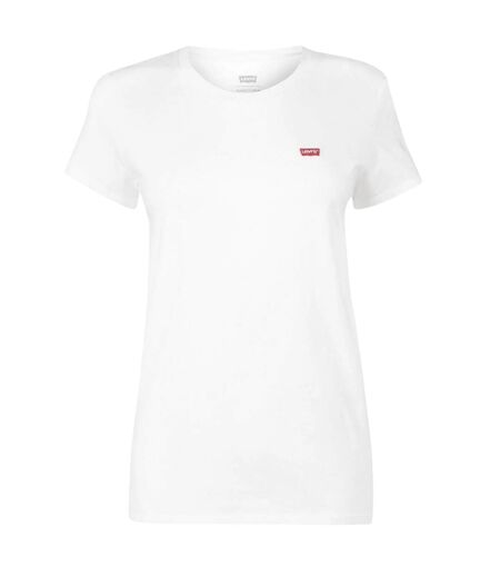 Womens/ladies Batwing Logo T-shirt White Levis
