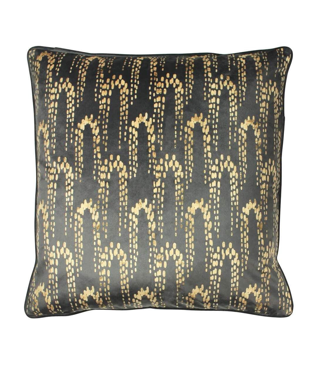 Wisteria velvet square cushion cover one size charcoal Furn-1