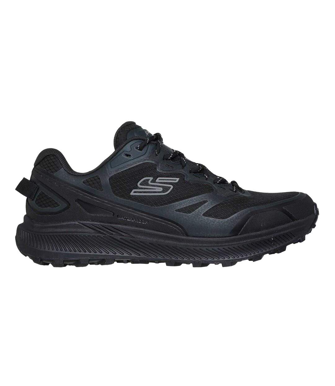 Mens Ridgestar Lace Up Flat Trainers Black Skechers-1