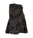 Womens/ladies Flower Mini Skort Black Urban Classics-4