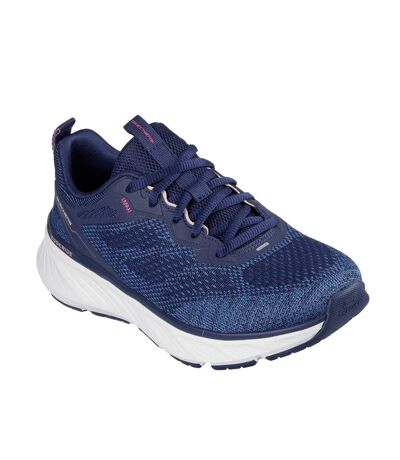 Womens/ladies edgeride power flow trainers navy/pink Skechers
