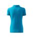 Womens/ladies Cotton Fitted Polo Shirt Turquoise Malfini-2