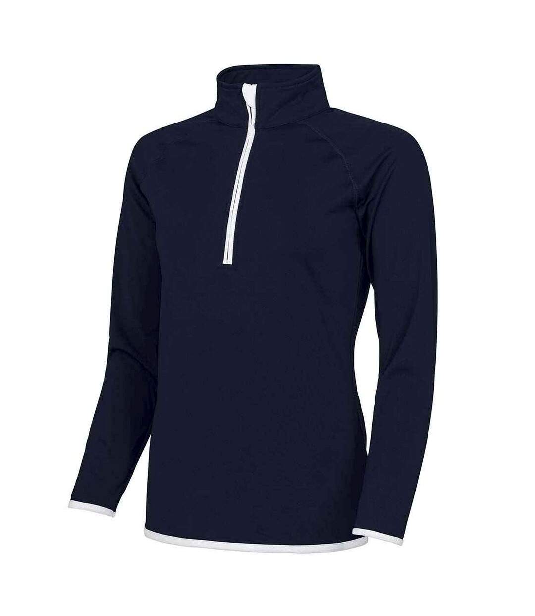 Haut de sport femme bleu marine / blanc AWDis Cool