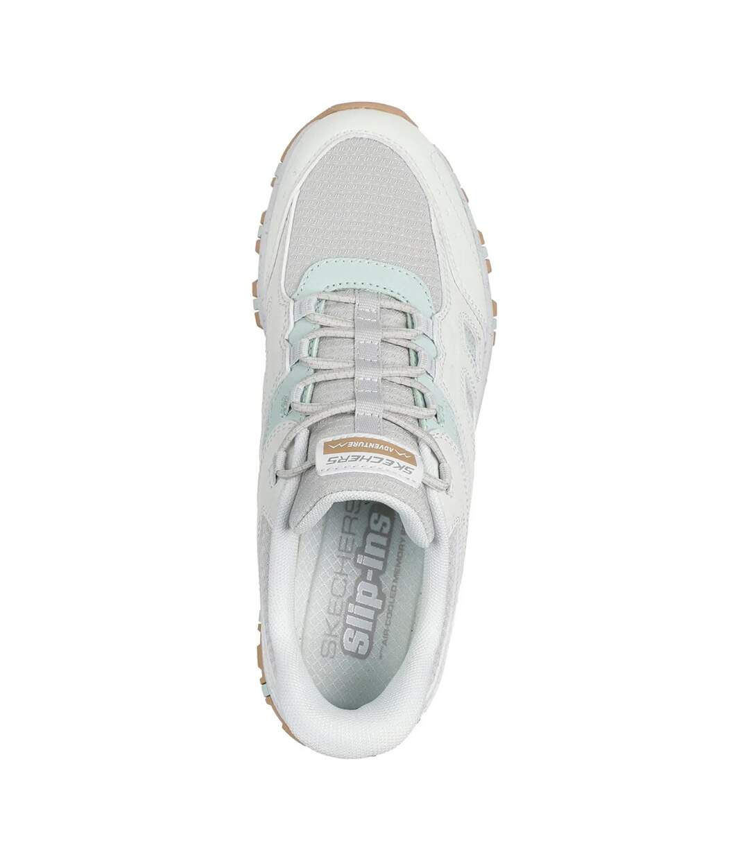 Womens/ladies Hillcrest Kamalino Suede Trainers Light Grey Skechers-4