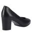 Womens/ladies Ivana Leather Court Shoes Black Hush Puppies-2