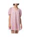 Robe fleuris rose femme pieces talia-1