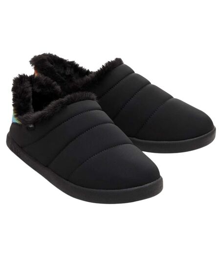 Womens/ladies Ezra Classic Slippers Black Toms