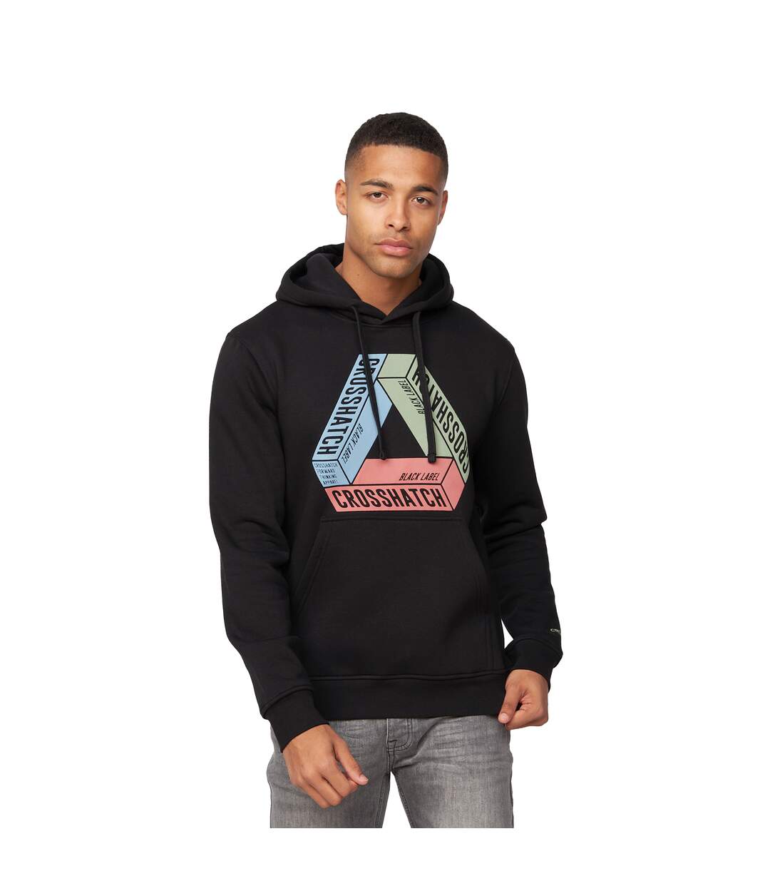 Sweat À Capuche Pashika Homme Noir Crosshatch-2
