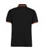 Polo Motif/style Rayure Contrastée Sur Bord Homme Noir Orange Kustom Kit-2