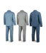 OZABI Pyjama Homme Boutonné Pack de 3, Coton Doublé Polaire, Manches Longues-3