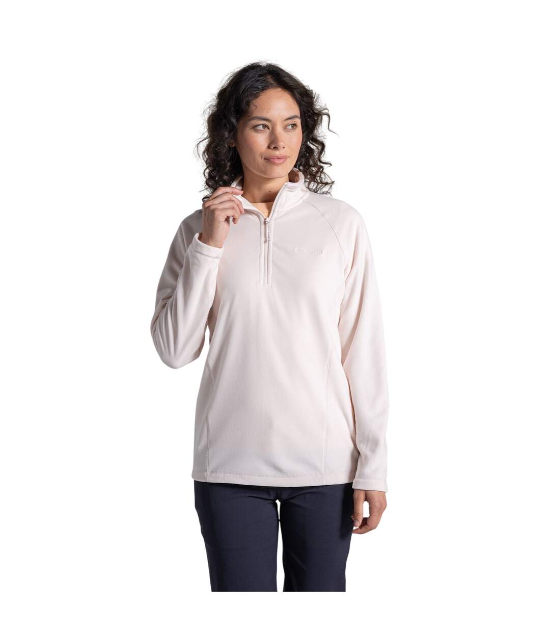 Womens/ladies Miska Vi Half Zip Fleece Sugared Almond Craghoppers-1