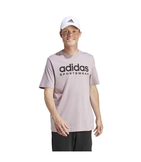 Mens Logo Single Jersey T-shirt Blue Adidas