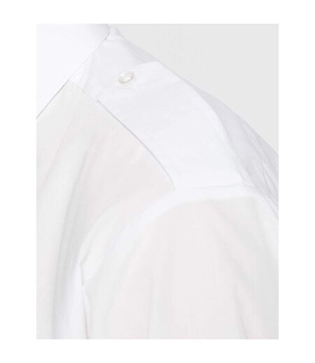 Mens Short Sleeve Pilot Plain Work Shirt White Premier