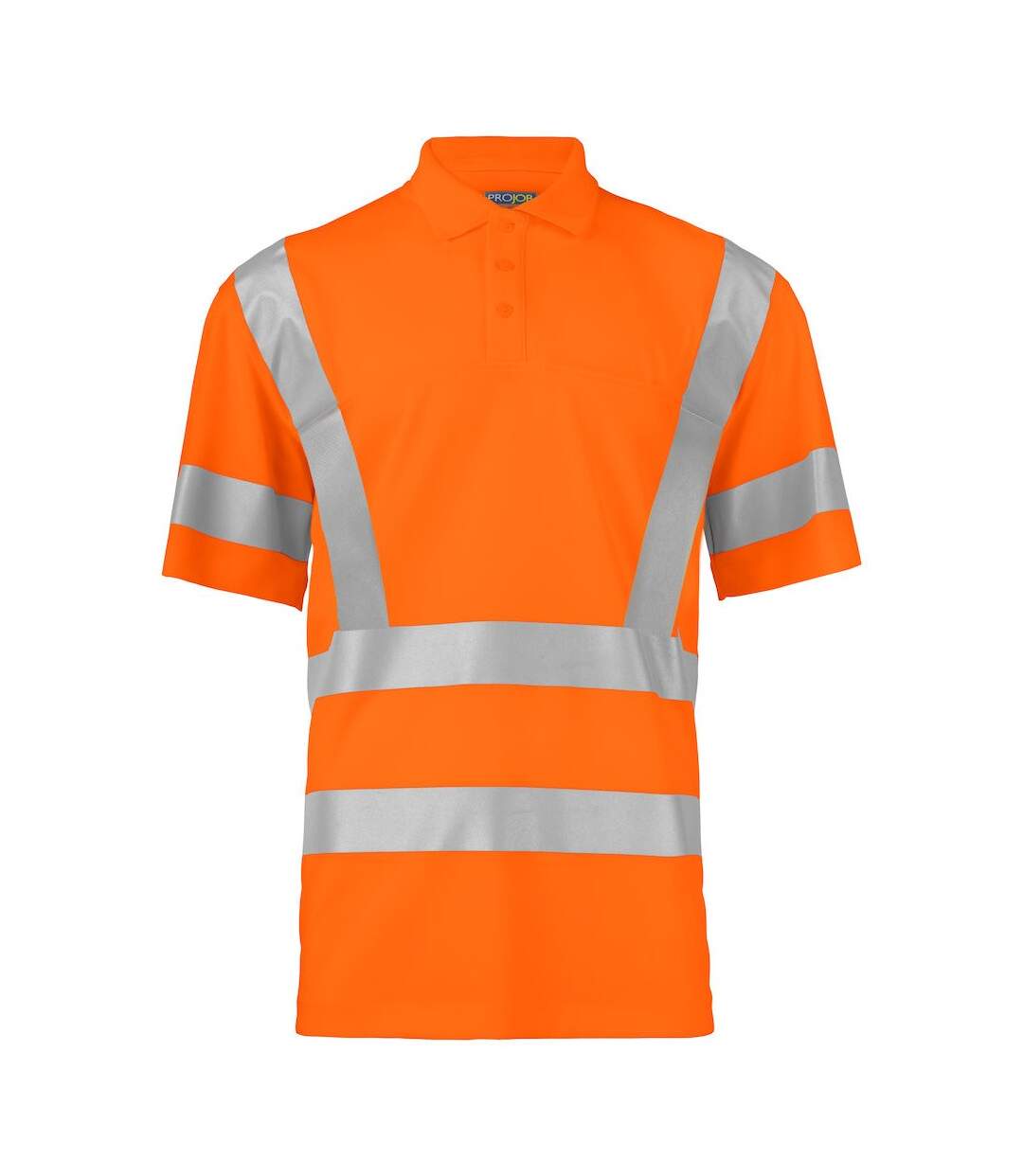 Mens Reflective Piqué Polo Shirt Orange Projob-1