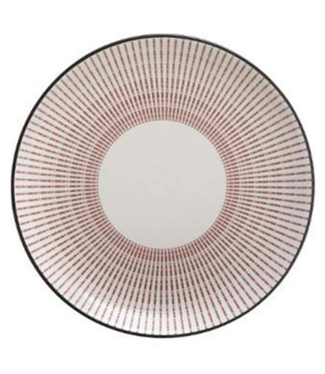 Lot de 6 Assiettes à Dessert Porcelaine Lunis 19cm Rouge-1