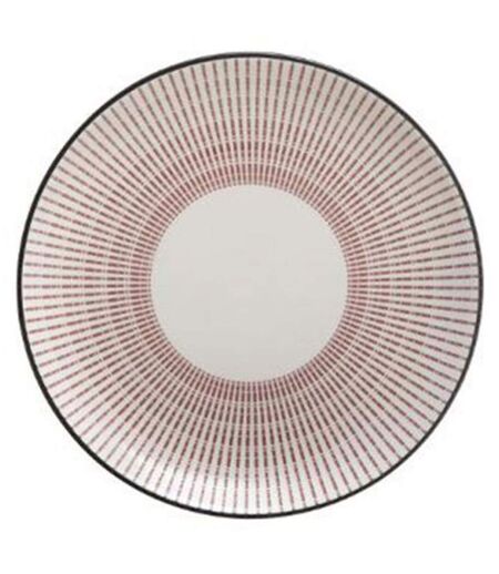 Lot de 6 Assiettes à Dessert Porcelaine Lunis 19cm Rouge