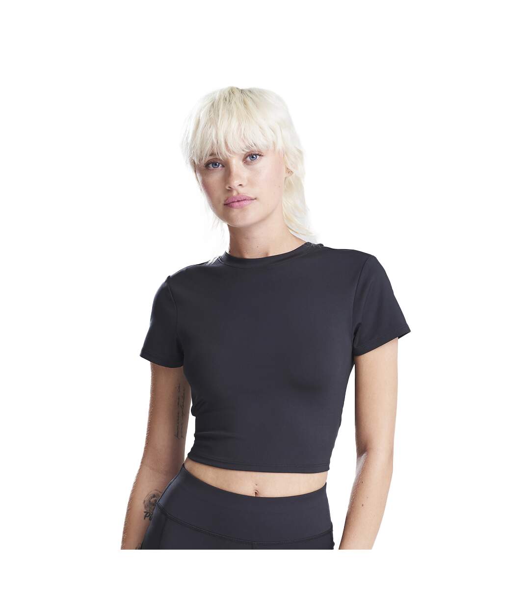 T-shirt Court Femme Noir Awdis-1