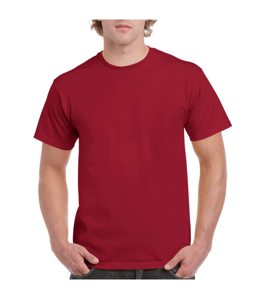 T-shirt Adulte Rouge Foncé Gildan-1