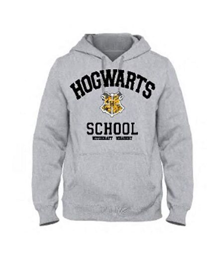 Sweat À Capuche Hogwarts School Homme Gris Gris Harry Potter