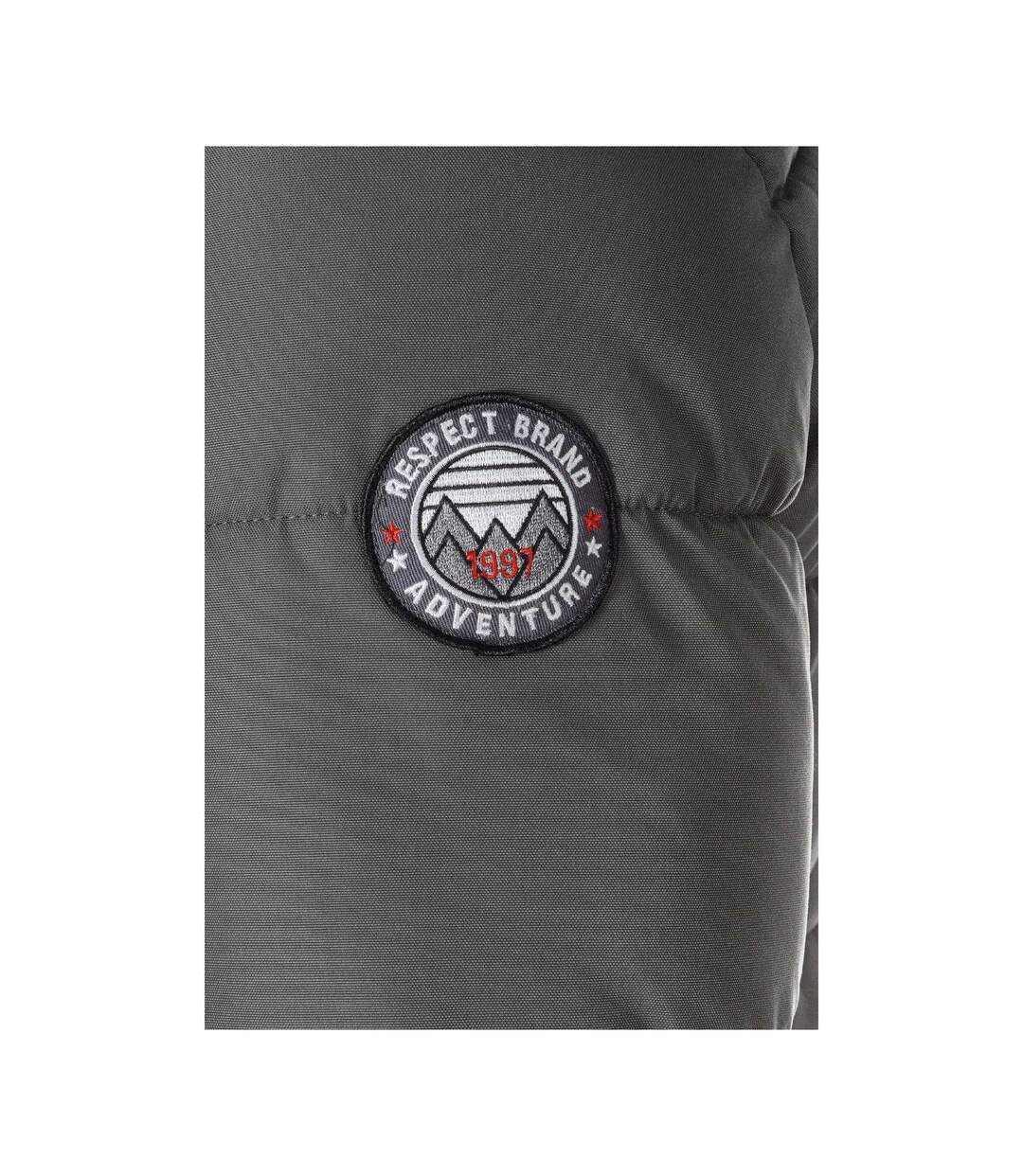 Doudoune Matelassée Motif/style Bord Duveteux Homme Gris Minoti-4